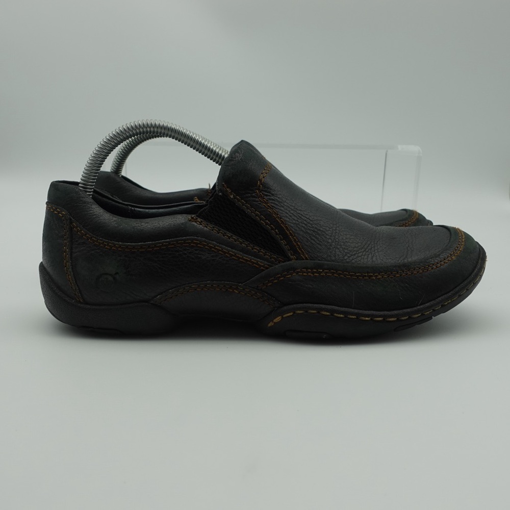 Born Loafers Men Size 8 Shoes Black Slip On Casual Leather Comfort
